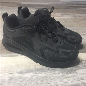 Nike Air Max 200 Casual Triple Black Size 10.5
